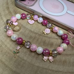 Lolly rózsaszín telefon charm 20 cm