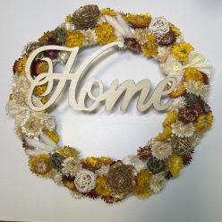 Őszi HOME ajtókoszorú meleg színek